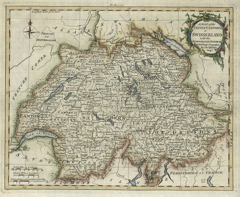 Switzerland, Thomas Kitchin, 1762