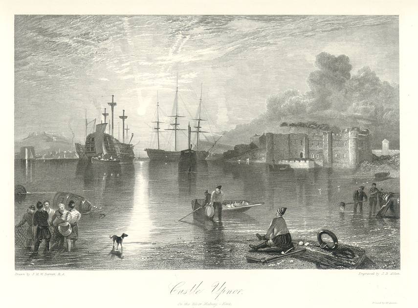 Kent, Castle Upnor on the Medway, 1838