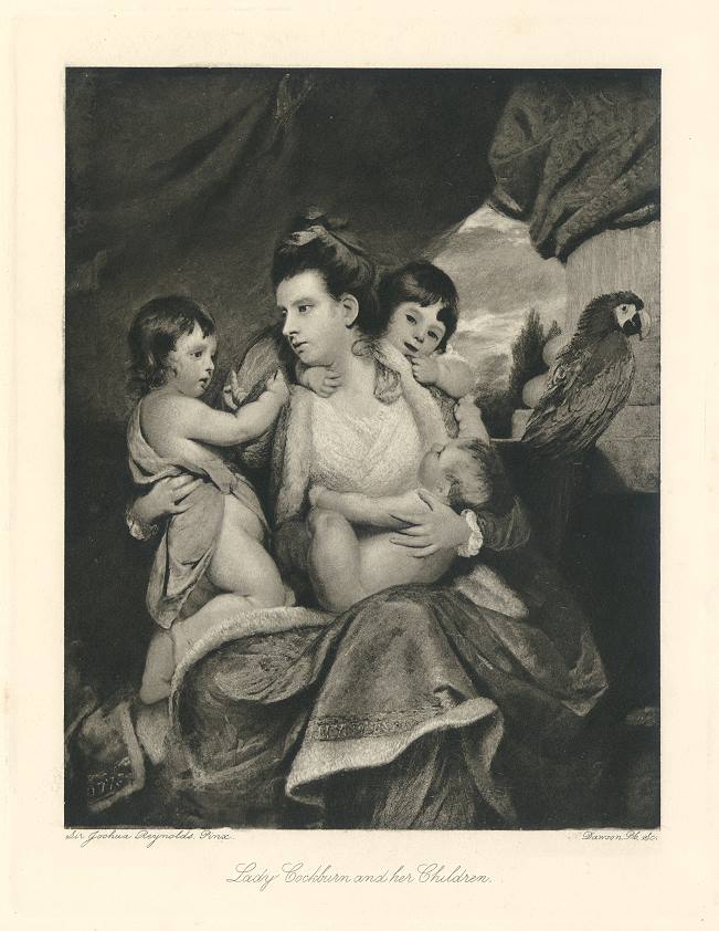 Lady Cockburn and her Children, photogravure after Reynolds, 1890