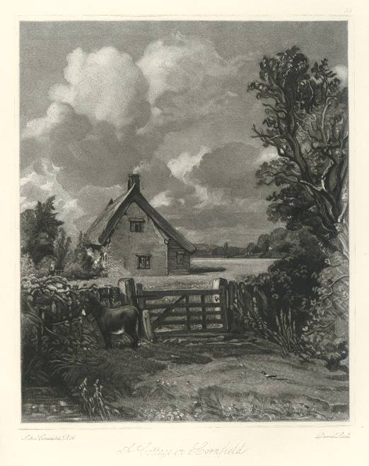 A Cottage in a Cornfield, David Lucas after John Constable, 1850