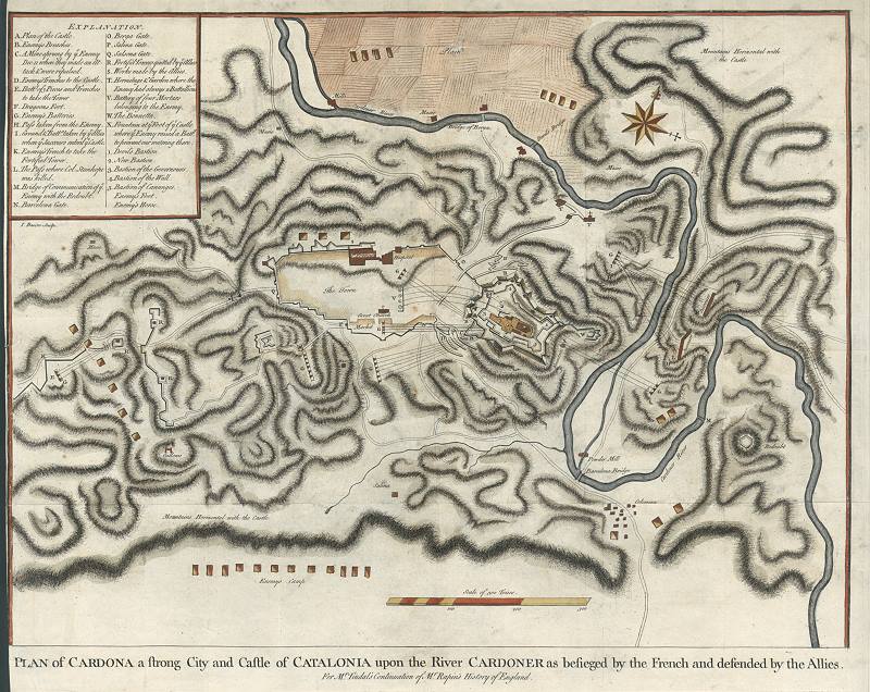 Spain, Cardona Besieged in about 1710, published 1743