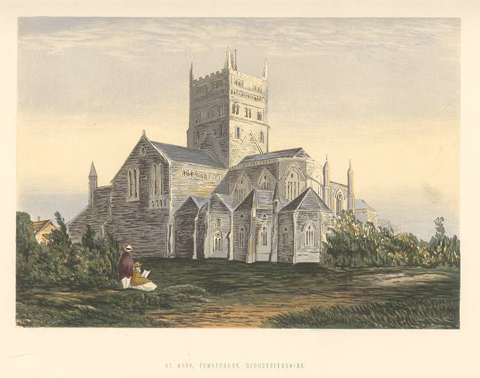 Gloucestershire, Tewkesbury Abbey, 1880