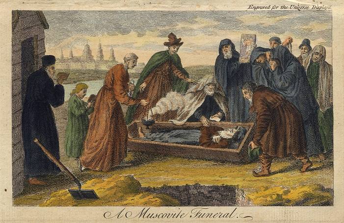 Russia, a Muscovite Funeral, 1760