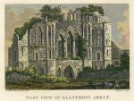 Wales, Monmouthshire, Llanthony Abbey west view, 1800