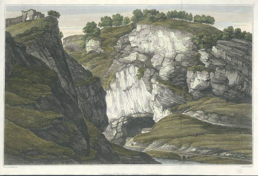 Derbyshire, Peak Cavern Entrance at Castleton, 1817