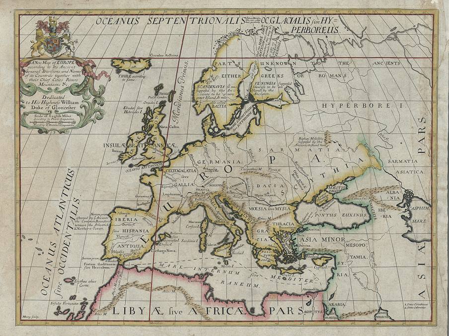 Ancient Europe by Edward Wells, about 1720