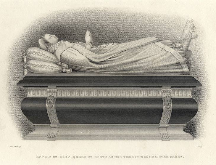 Mary Queen of Scots effigy in Westminster Abbey, 1856