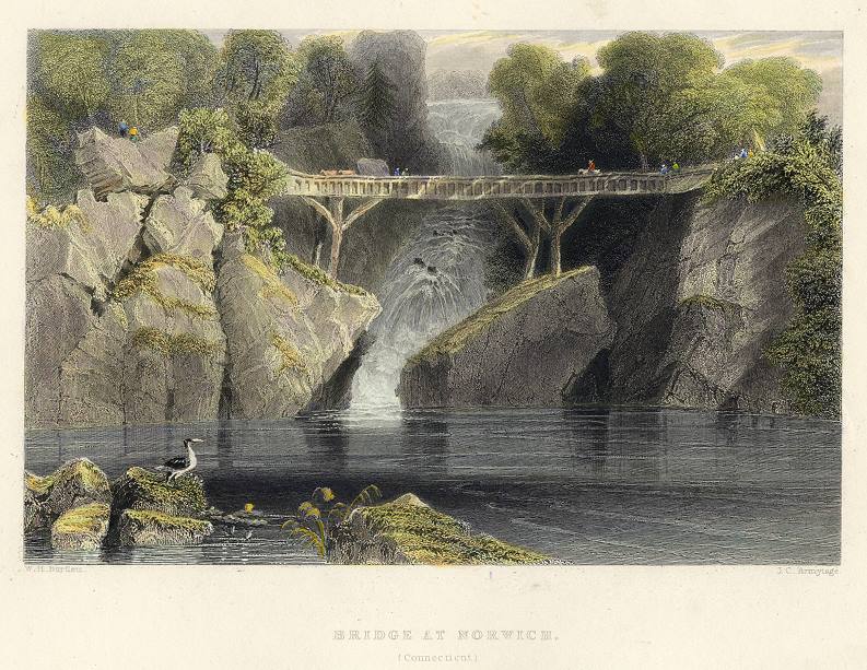 USA, Bridge at Norwich, Connecticut, 1840