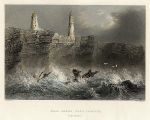 Wales, south coast, Nass Sands Lighthouses, 1841