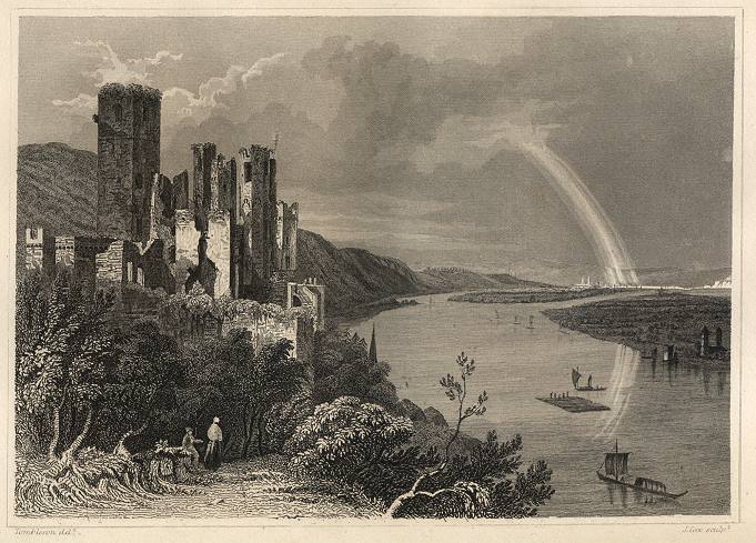 Germany, Ruins of Stolzenfels, 1835