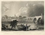 Germany, The Moselle Bridge at Coblentz, 1835