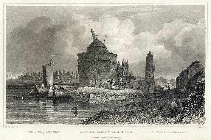 Germany, Tower near Andernach, 1835