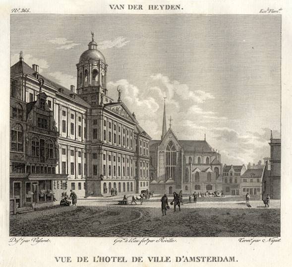 Netherlands, Hotel De Ville in Amsterdam, after Van Der Heyden, 1814