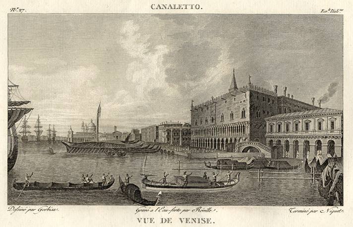 Italy, Venice view after Canaletto, 1814