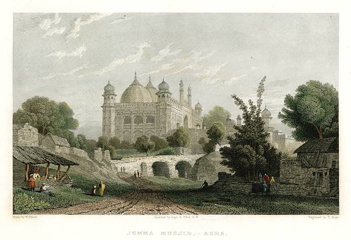 India, Agra, Jumma Musjid, 1831