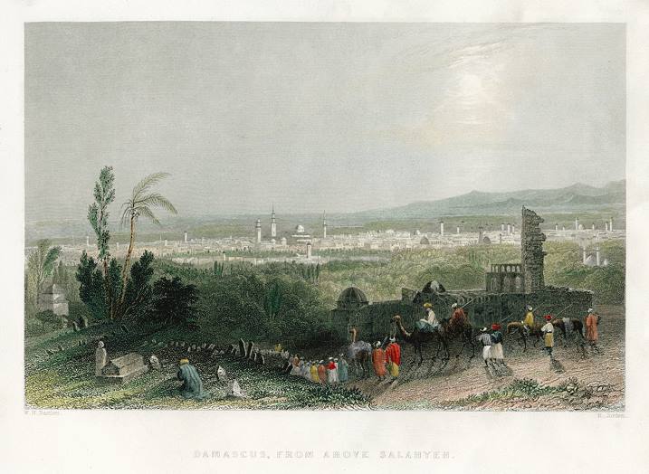 Syria, Damascus view, 1837