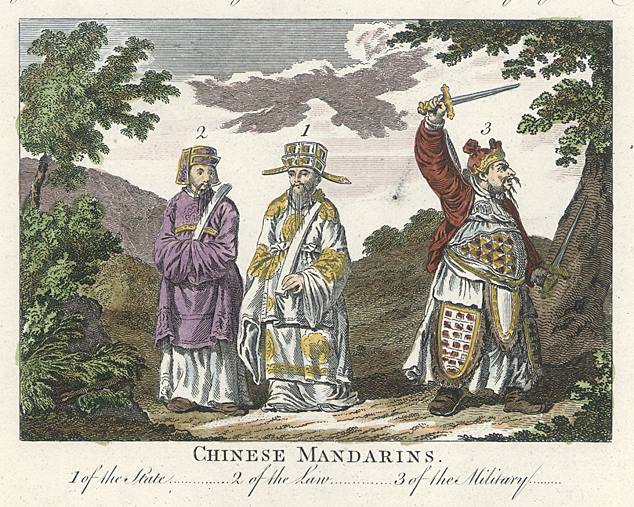 Chinese Mandarins, Bankes' Geography, 1779