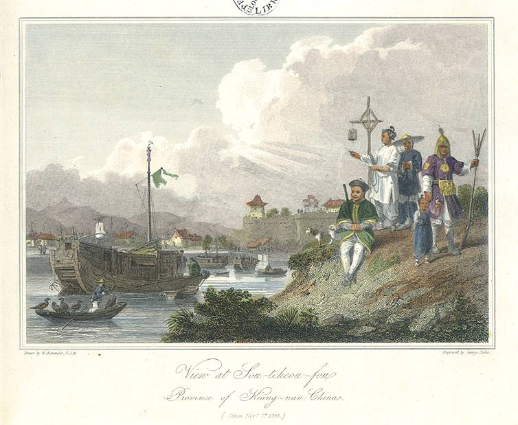 China, View at Sou-tchou-fou in Kiang-nan, 1819