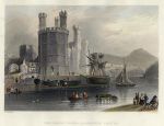 Wales, Eagle Tower at Carnarvon Castle, 1850