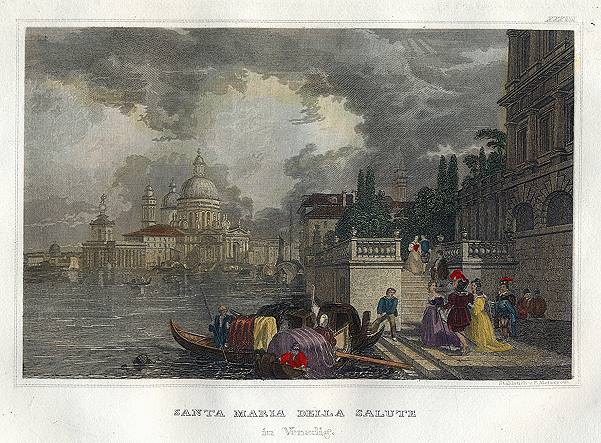 Italy, Venice, Santa Maria della Salute Church, 1838