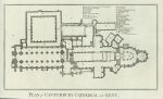 Kent, Plan of Canterbury Cathedral, 1786