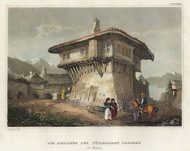 Romania, House of a Turkish Pasha in Orsova, 1838