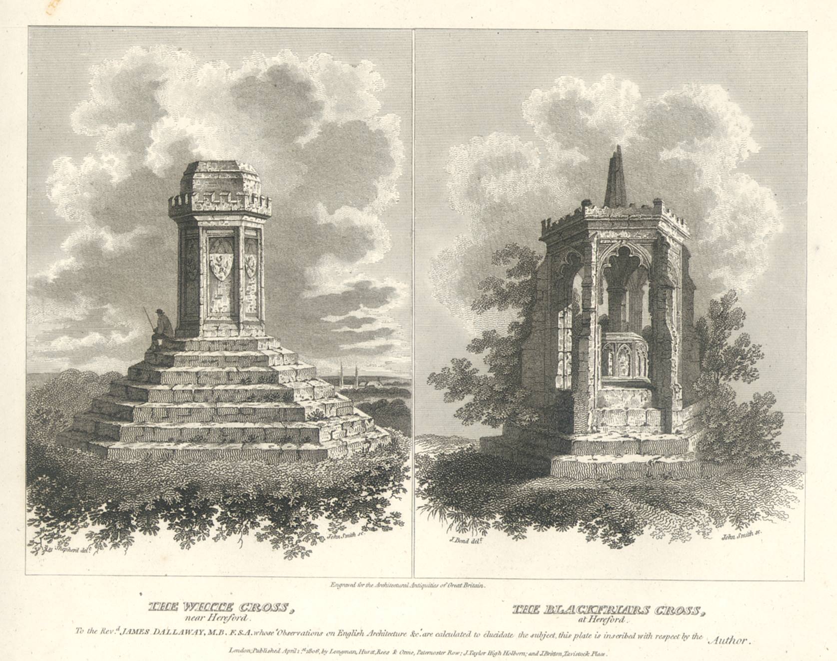 Hereford, White Cross & Blackfriars Cross, 1807