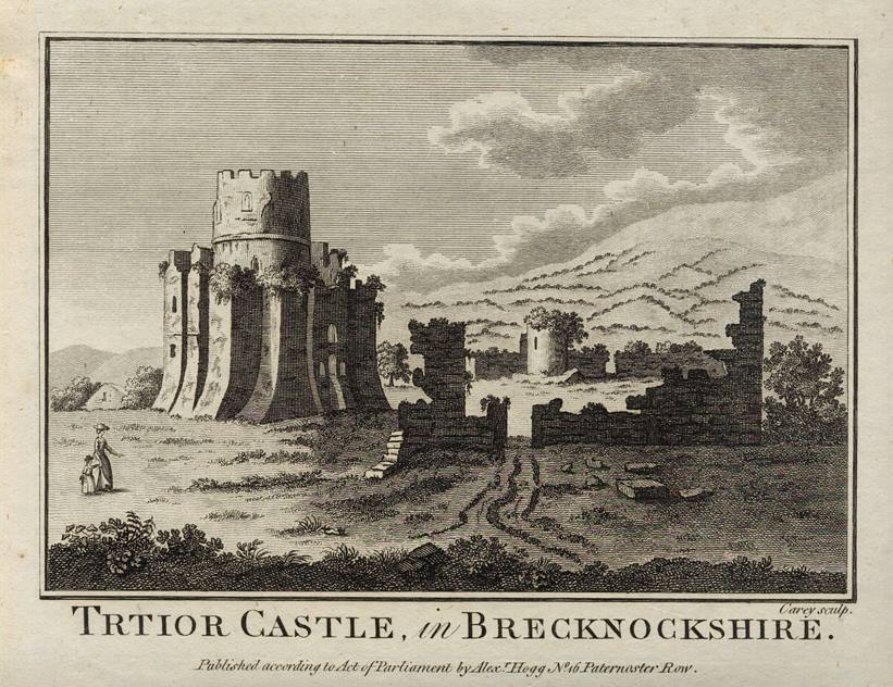 Wales, Tretower Castle, 1786