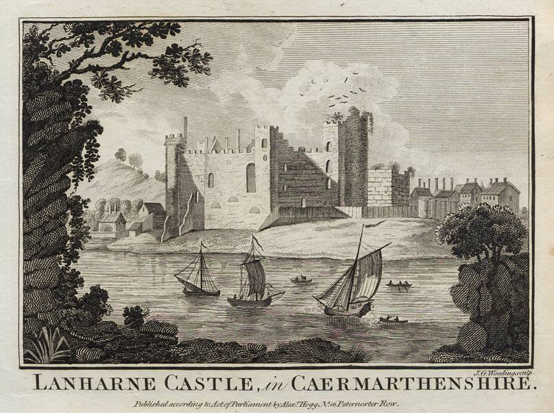 Wales, Lanharne Castle, 1786