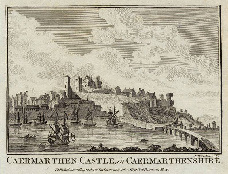 Wales, Carmarthen Castle, 1786