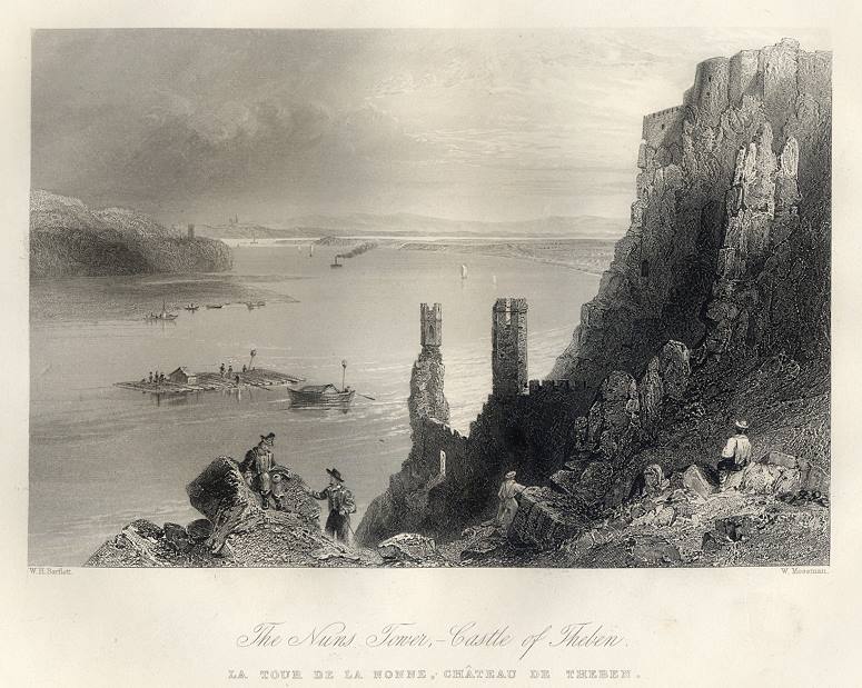 Austria, The Nuns Tower - Castle of Theben (on the Danube), 1840