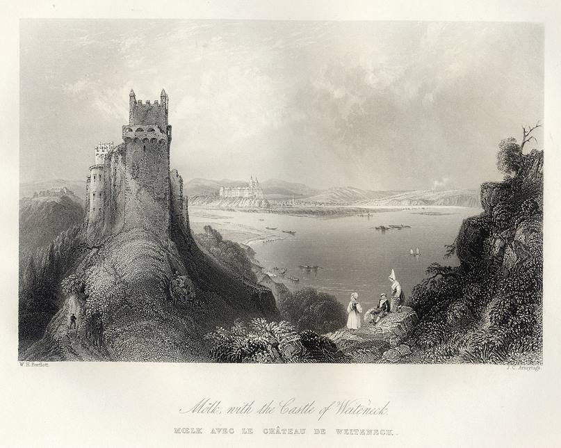 Austria, Moelk with the Castle of Weitenec, 1840