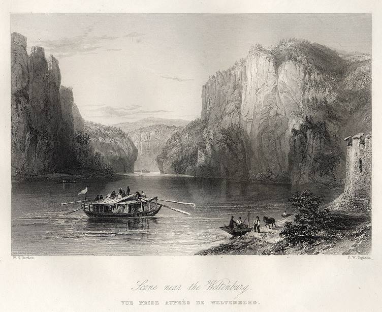 Germany, Scene near the Weltenburg (Danube), 1840