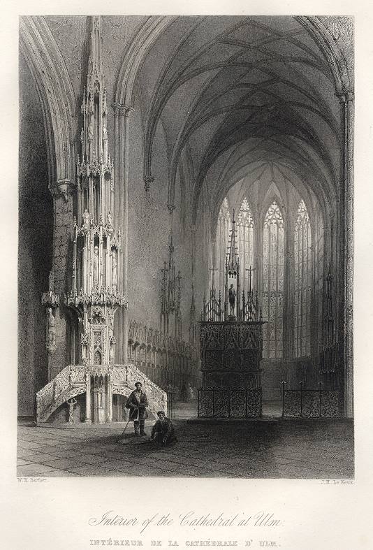 Germany, Ulm Cathedral, 1840