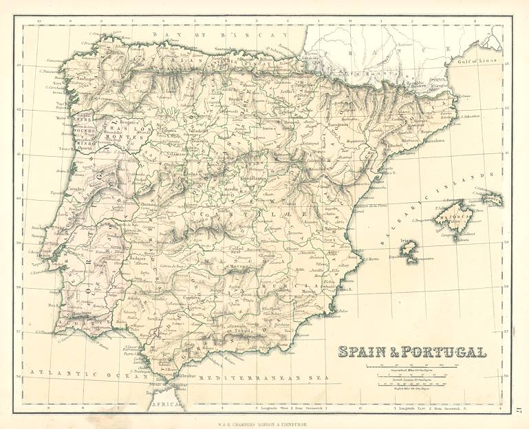 Spain & Portugal, 1855