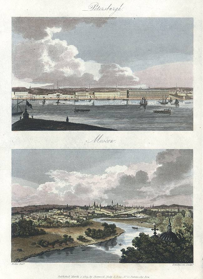 Russia, Moscow & St.Petersburg views, 1809