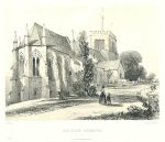 Herefordshire, Madley Church, stone lithograph, 1840