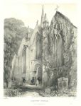 Herefordshire, Ledbury Church, stone lithograph, 1840