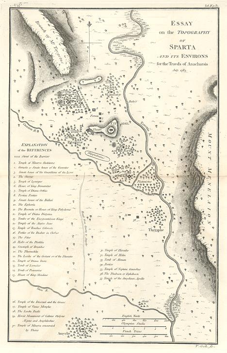 Ancient Greece, Sparta & Environs, 1793