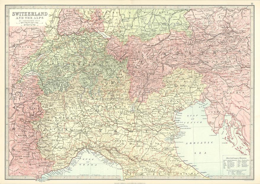 Switzerland and the Alps, 1885