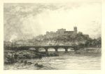 Lancashire, Lancaster, etching by David Law, 1882