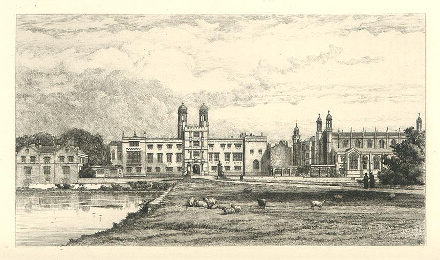 Lancashire, Stoneyhurst, etching by R. Kent Thomas, 1882