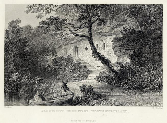 Northumberland, Warkworth Hermitage, 1836