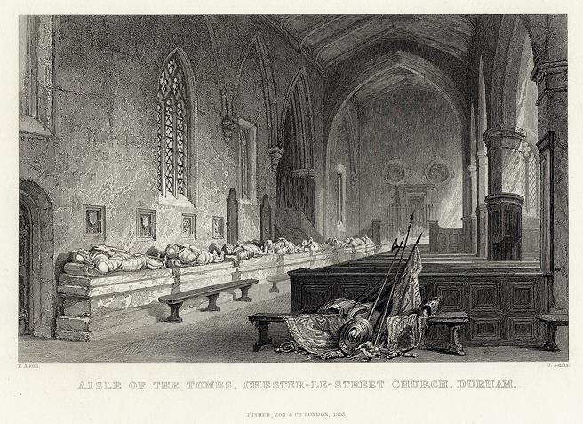 Durham, Chester-le-Street Church Tombs, 1837