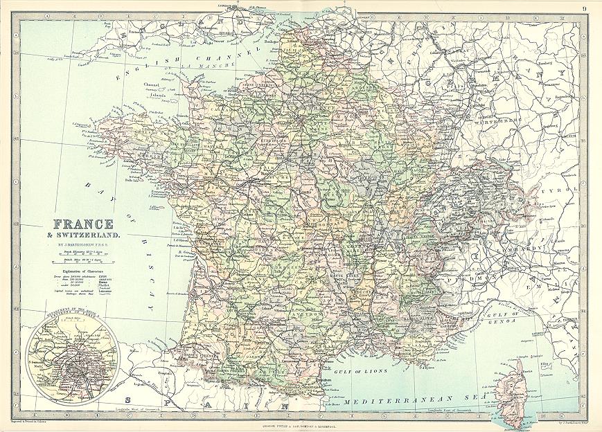 France & Switzerland, 1885