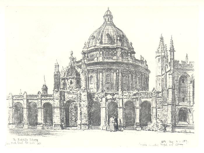 Oxford, Radcliffe Library, All Souls College, 1889