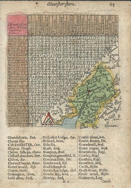 Gloucestershire, Matthew Simmons / Van Langeren, 1643