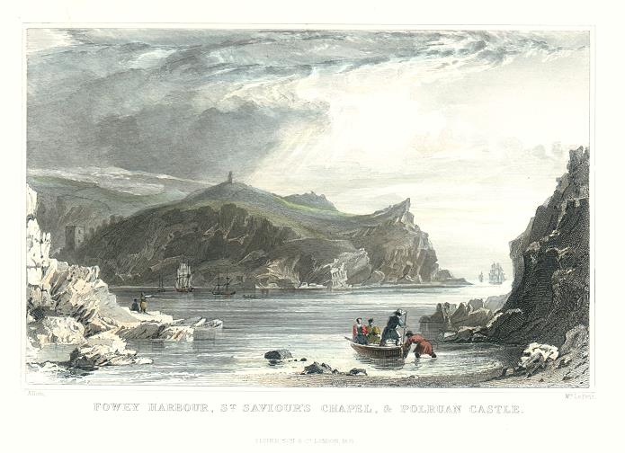 Cornwall, Fowey Harbour, 1832