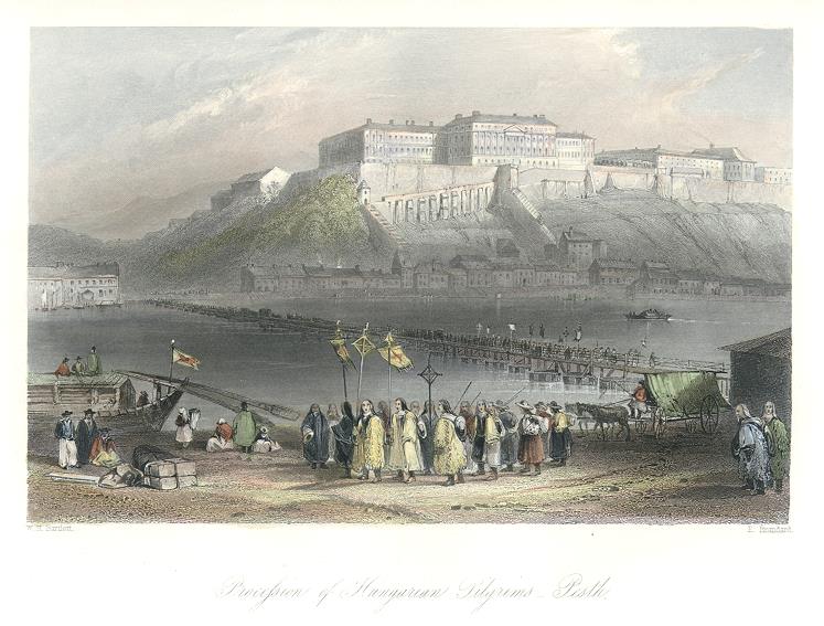 Hungary, Pesth, Hungarian Pilgrims (Budapest), 1840