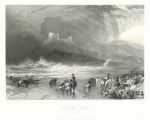 Wales, Criccieth Castle, 1838